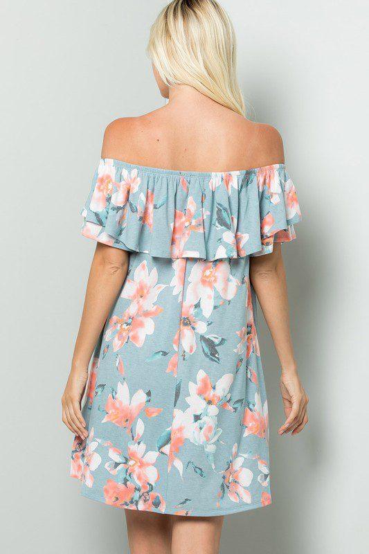 Floral Print Dress - Southern Sassy Boutique