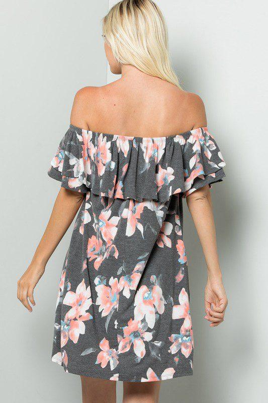 Floral Print Dress - Southern Sassy Boutique