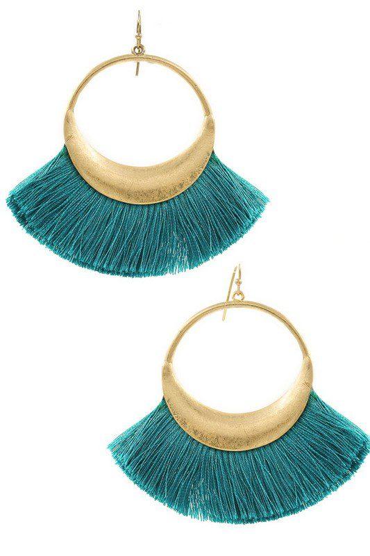 Cotton Fringe Earring - Southern Sassy Boutique