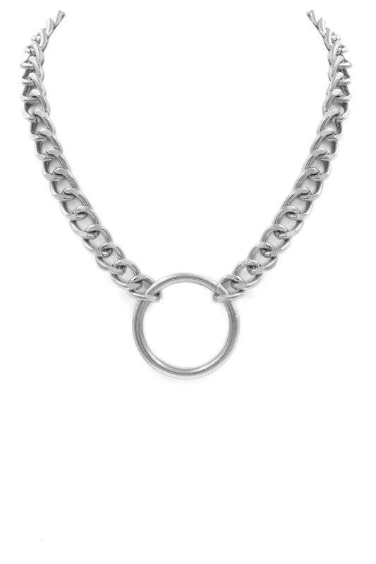 Image: Chain Necklace With Pendant Silver | Southern Sassy Boutique