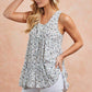 Blue Floral Print Babydoll Top - Southern Sassy Boutique