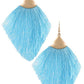 Image: Cotton Tassel Fan Earrings Aqua | Southern Sassy Boutique