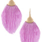 Image: Cotton Tassel Fan Earrings Lavender | Southern Sassy Boutique