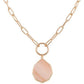 Image: Semi Precious Stone Pendant Necklace Peach | Southern Sassy Boutique