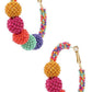 Image: Seed Beaded Hoop Earrings Multi | Southern Sassy Boutique