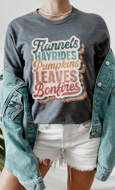 Image: Vintage Fall Favorites Graphic Tee. Grey | Southern Sassy Boutique