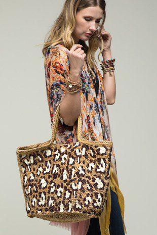 Image: Multi Purpose Tote Leopard | Southern Sassy Boutique