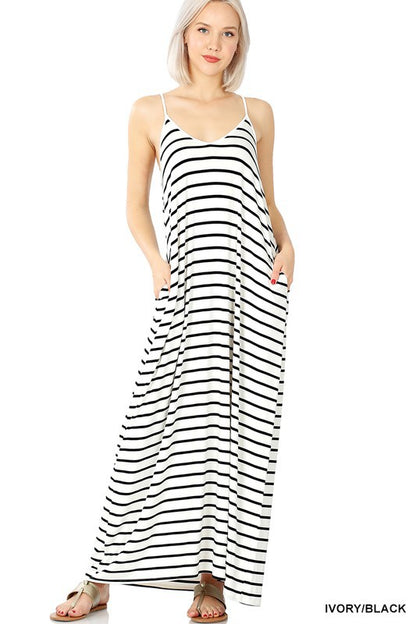 Stripe Cami Maxi Dress