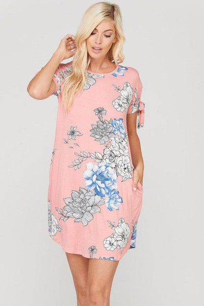 Floral Print Dress - Southern Sassy Boutique