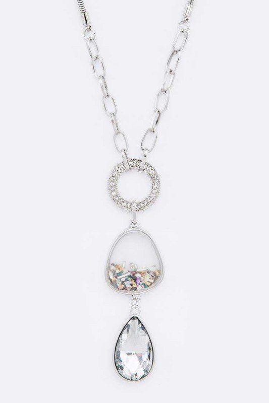 Image: Tear Drop Necklace Silver | Southern Sassy Boutique