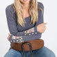 Ribbed Top with Cuff Detail - Southern Sassy Boutique
