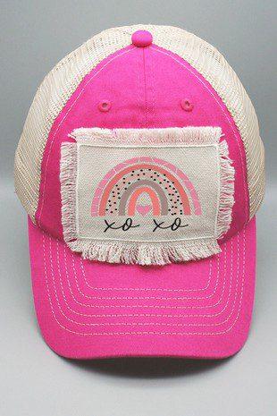 Image: Cute Patch Hat with XOXO Pink | Southern Sassy Boutique