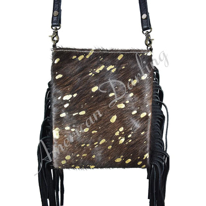 American Darling Small Acid Wash Cowhide Crossbody Bag