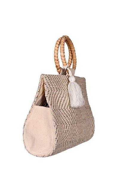 Lurex And Tassel Handheld Tote - Southern Sassy Boutique