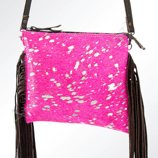 Image: American Darling Pink & Silver Acid Wash Crossbody Pink Silver | Southern Sassy Boutique