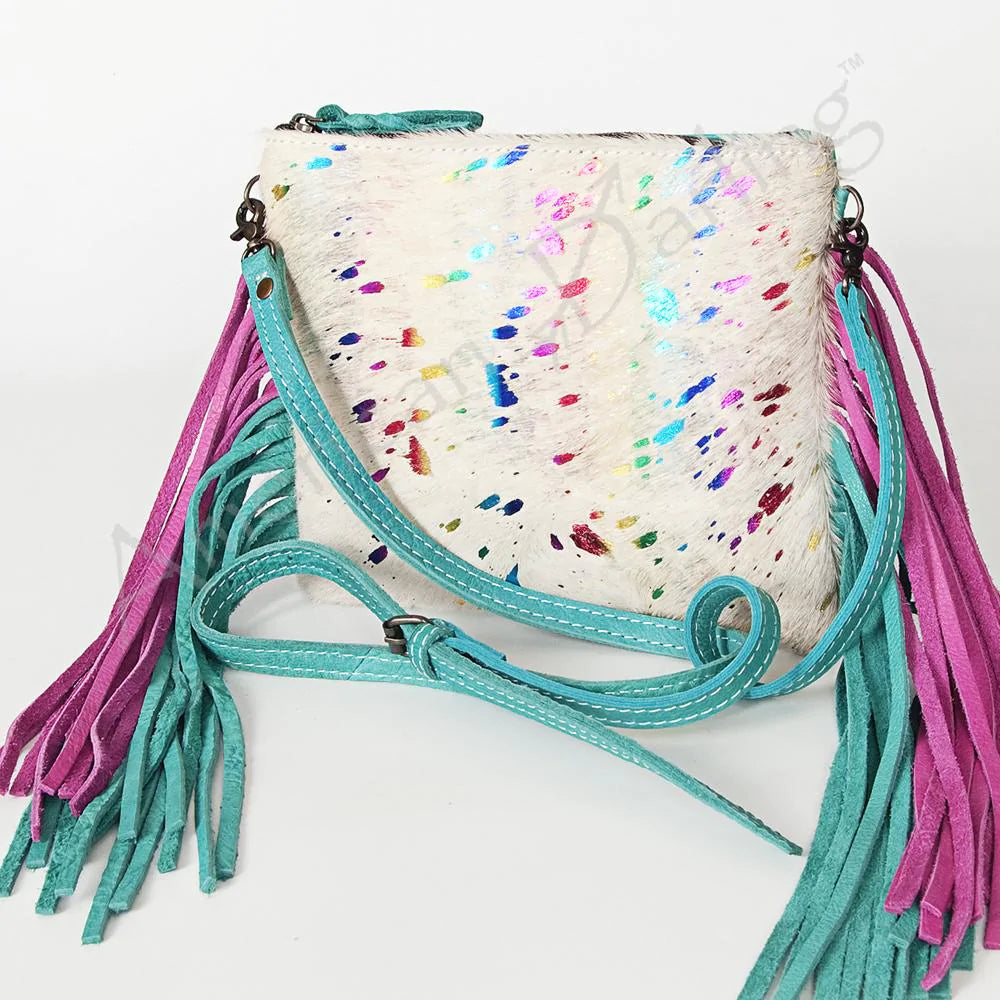 American Darling Hair-On Hide Purse with Fringe