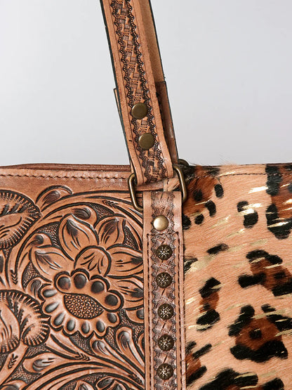 American Darling Stamped Tooled Leather Cheetah Bag - Southern Sassy Boutique