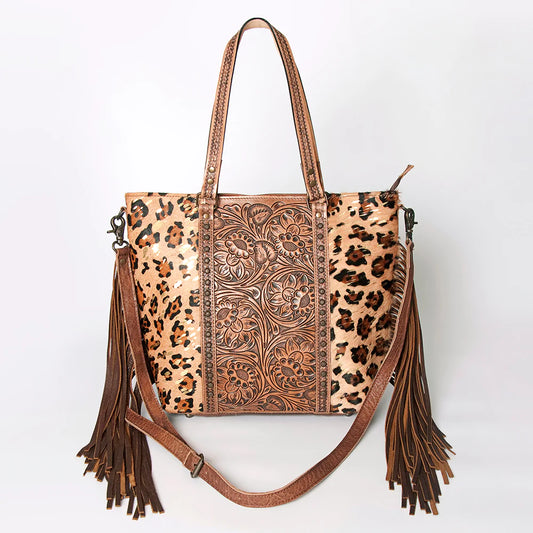Image: American Darling Stamped Tooled Leather Cheetah Bag Gold Leopard | Southern Sassy Boutique