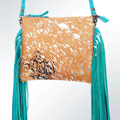 American Darling Snake Skin Print Fringed Crossbody