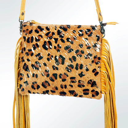 American Darling Leopard Print Fringe Crossbody