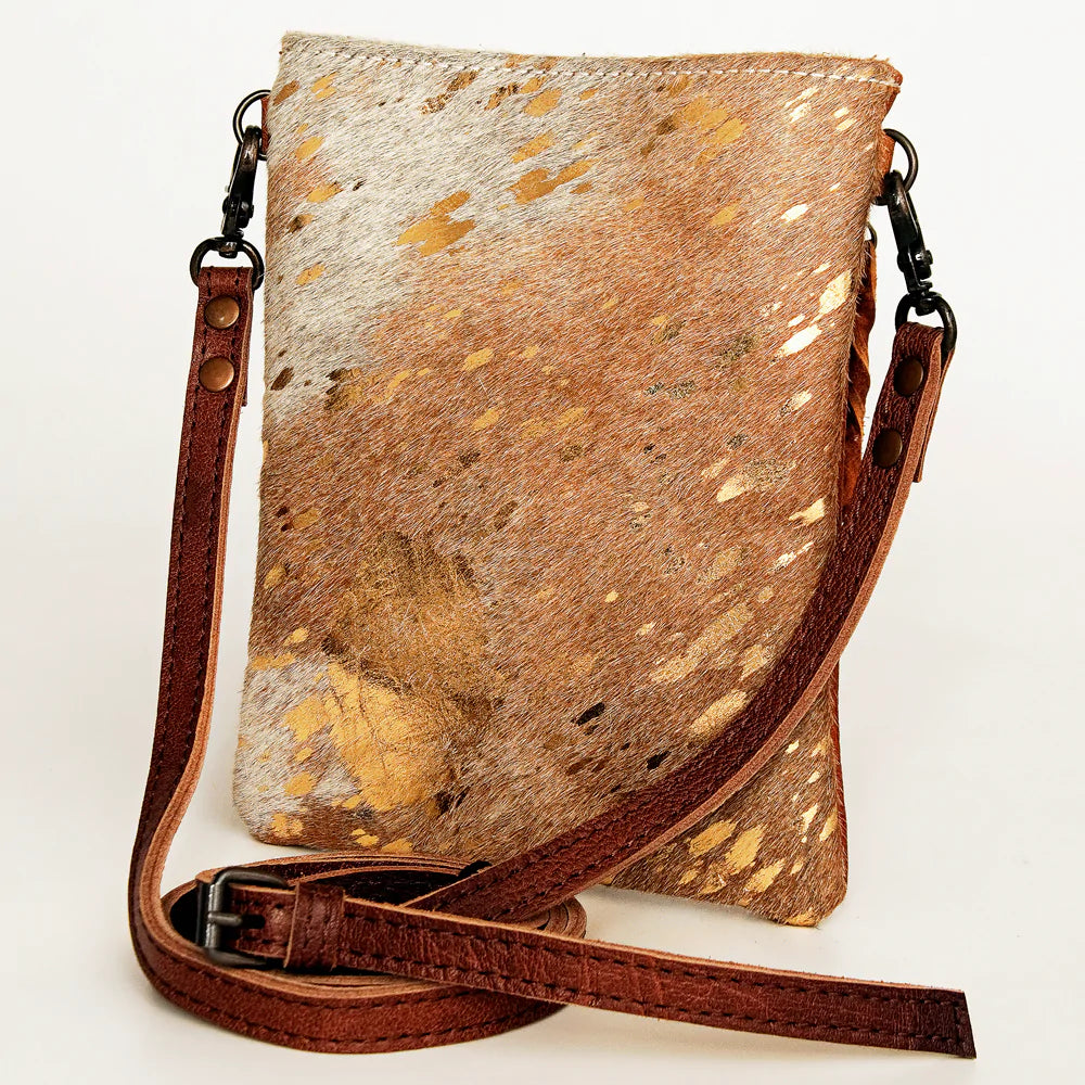 American Darling Small Acid Wash Cowhide Crossbody Bag