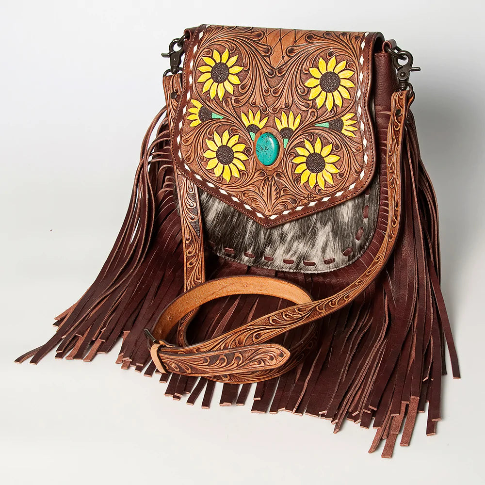 American Darling Hand Tooled Shoulder Bag