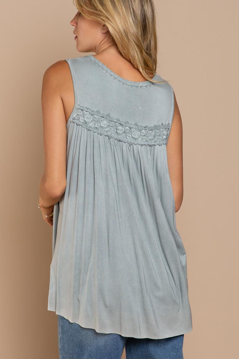 Soft Embroidered Criss Cross Top - Southern Sassy Boutique