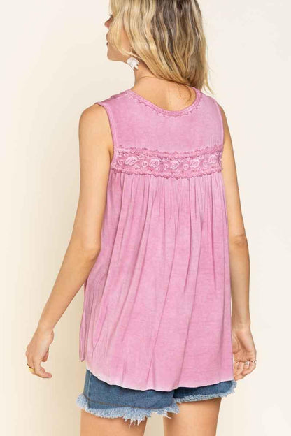 Soft Embroidered Criss Cross Top - Southern Sassy Boutique