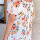 Floral Print Off The Shoulder Top - Southern Sassy Boutique