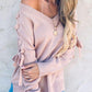 Fringe Pop V-Neck Sweater - Southern Sassy Boutique