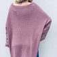Floral Lace Balloon Long Sleeve Top - Southern Sassy Boutique