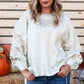 Image: Foil Animal Print Sweater Ivory/Silver | Southern Sassy Boutique