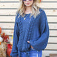 Braided Sweater With Ties - Southern Sassy Boutique