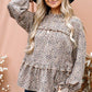 Leopard Print Ruffle Blouse - Southern Sassy Boutique