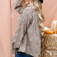 Leopard Print Ruffle Blouse - Southern Sassy Boutique