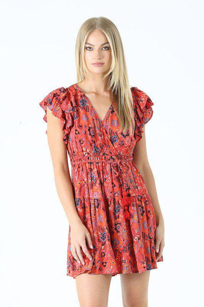 Floral Print MIni Dress - Southern Sassy Boutique