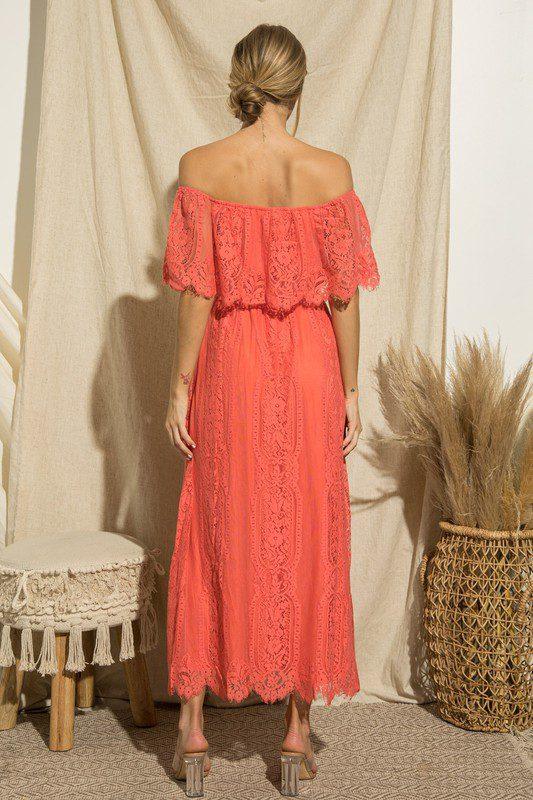 Off Shoulder Maxi Dress - Southern Sassy Boutique