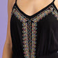 Embroidered V-Neck Jumpsuit - Southern Sassy Boutique