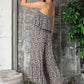 Strapless Animal Print Jumpsuit - Southern Sassy Boutique