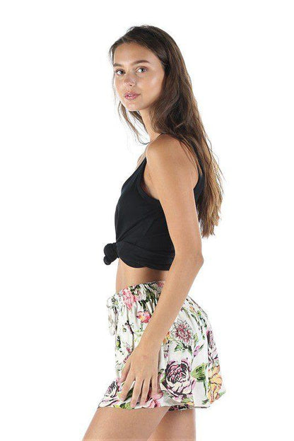 Double Layered Floral Shorts - Southern Sassy Boutique