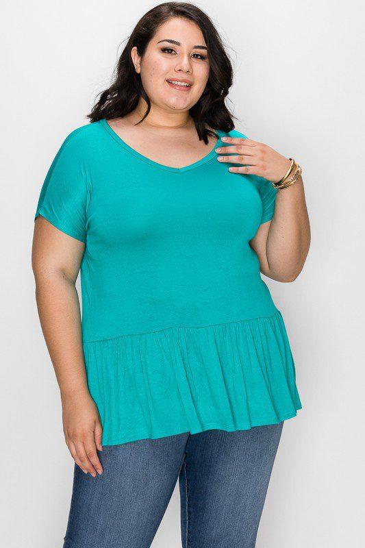 Solid Ruffle Top - Southern Sassy Boutique