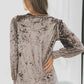Crushed Velvet Knit Puff Sleeve Top - Southern Sassy Boutique