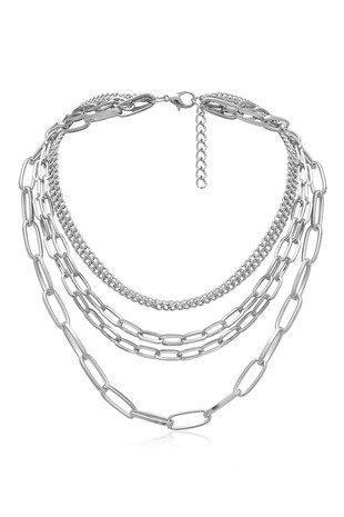 Image: Multi Layered Necklace Silver | Southern Sassy Boutique