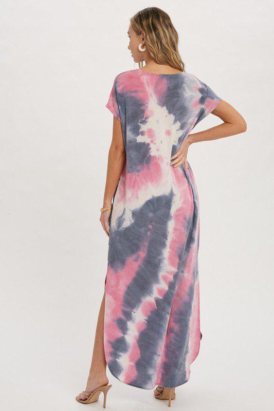 Tie Dye Maxi Jersey Dress - Southern Sassy Boutique