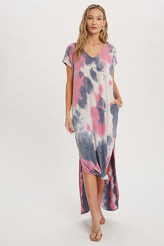 Tie Dye Maxi Jersey Dress - Southern Sassy Boutique