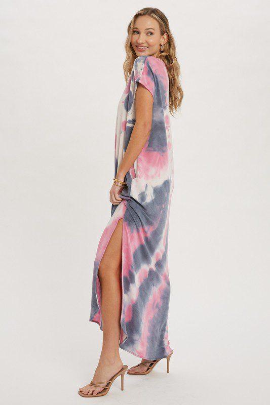 Tie Dye Maxi Jersey Dress - Southern Sassy Boutique