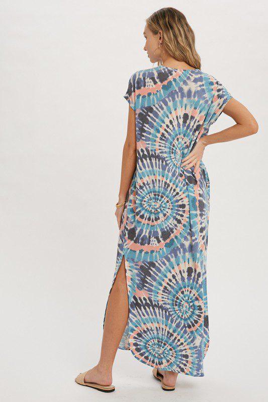 Tie Dye Maxi Jersey Dress - Southern Sassy Boutique