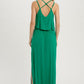 Rayon Jersey Maxi Dress Featuring A Flounce Ruffle