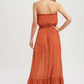 Maxi Dress - Woven Dress Featuring A Tube Neckline - Southern Sassy Boutique
