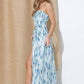 Printed Front Slit Maxi With Back Zipper - Southern Sassy Boutique